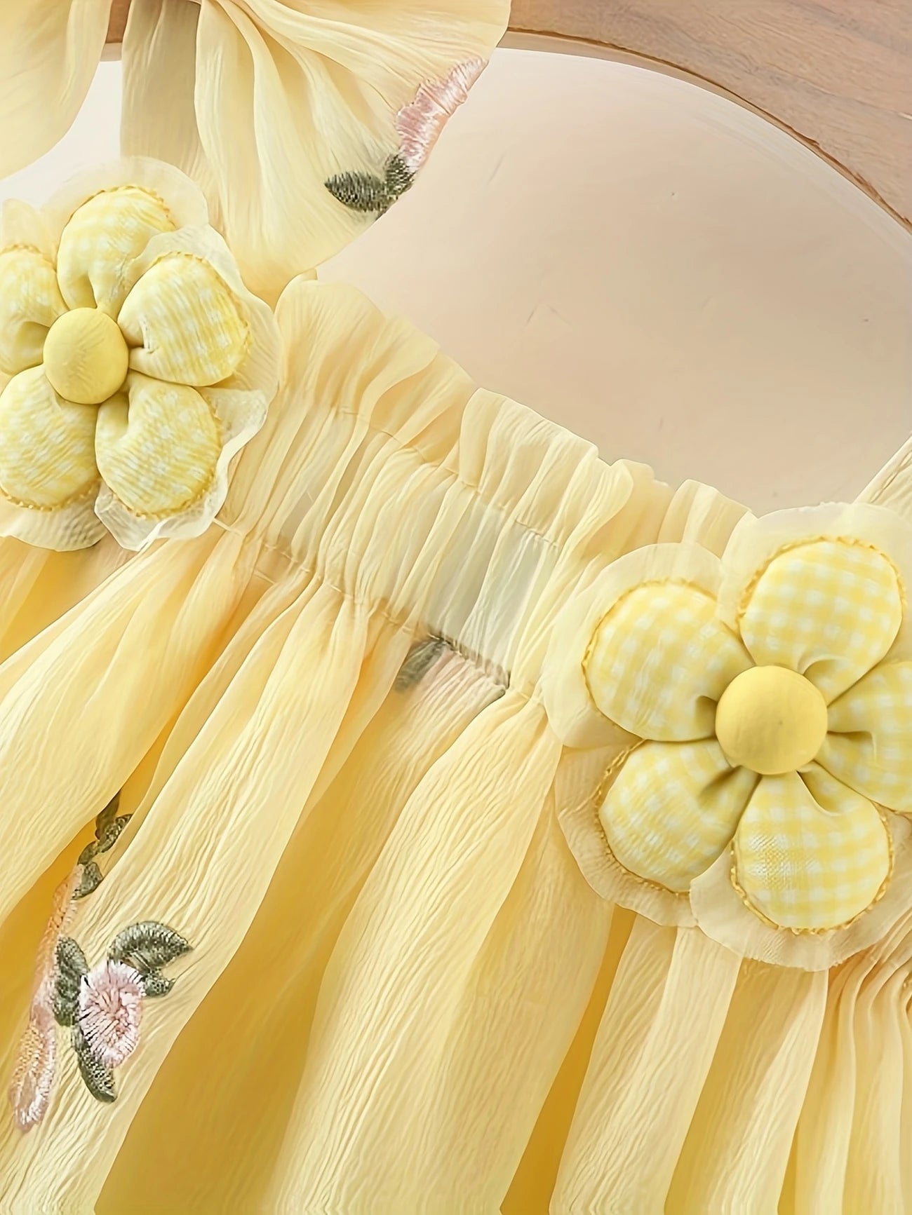 Floral Print Girls’ Sundress with Bow – Sleeveless Summer Dress for Kids