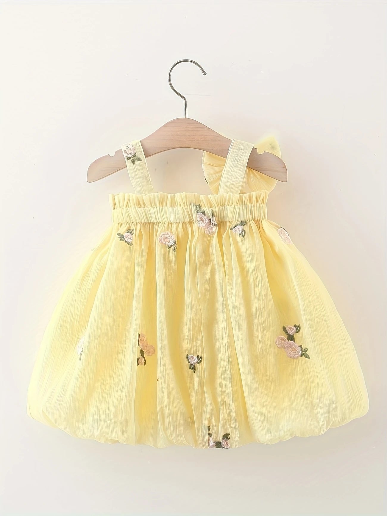 Floral Print Girls’ Sundress with Bow – Sleeveless Summer Dress for Kids