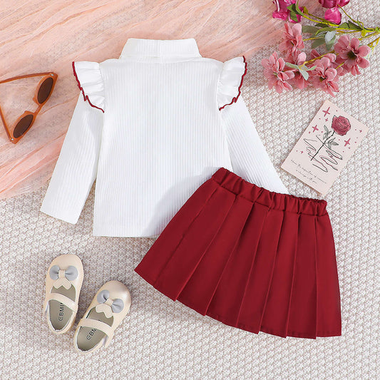 Baby Girl Beautiful 2-Piece Skirt Set | Perfect for Autumn & Spring