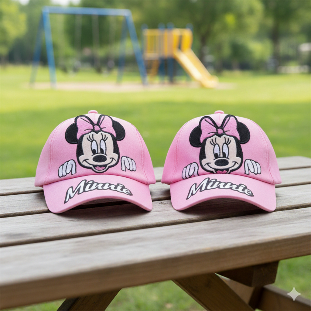 Pink Minnie Mouse Kids Baseball Cap
