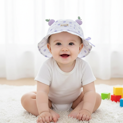 Polka Dot Bunny Ears Kids' Sun Hat