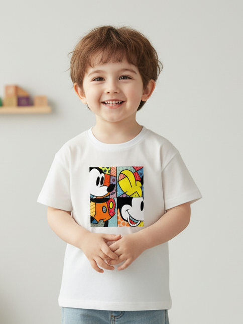 Pop Art Mickey Mouse Graphic T-Shirt
