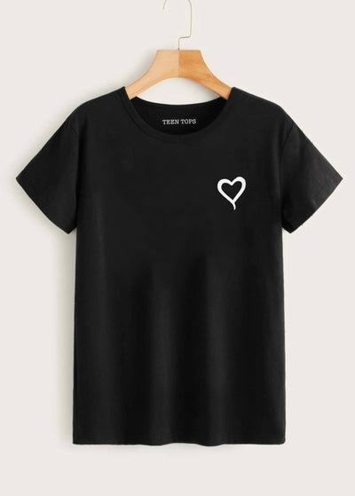 Simple Heart Graphic T-Shirt