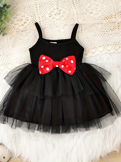 Baby Girl Red Polka Dot Dress Outfit Set