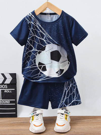 Soccer Goal Graphic T-Shirt & Shorts Set