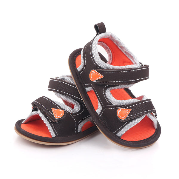 Toddler's Black & Orange Summer Sandals
