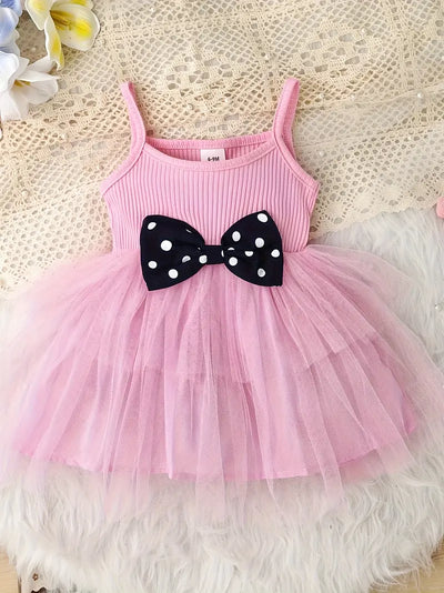 Baby Girl Red Polka Dot Dress Outfit Set