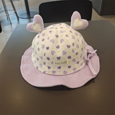 Adorable Heart Print Bucket Hat