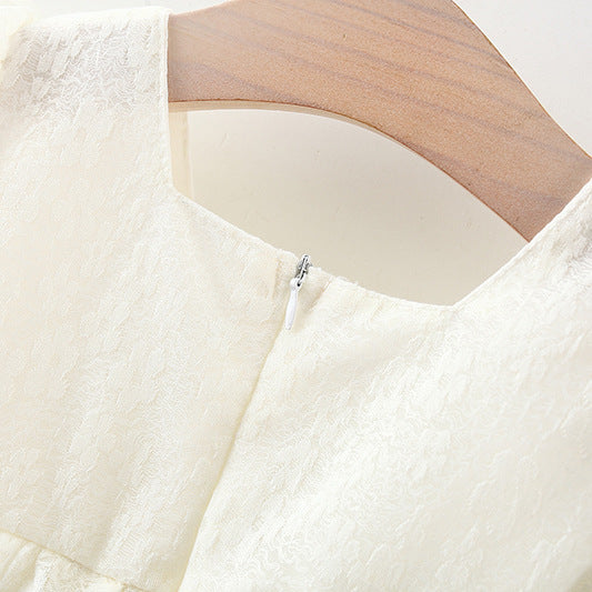 Baby Girl's Tulip Accent Puff Sleeve Dress
