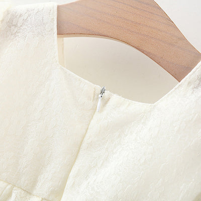Baby Girl's Tulip Accent Puff Sleeve Dress