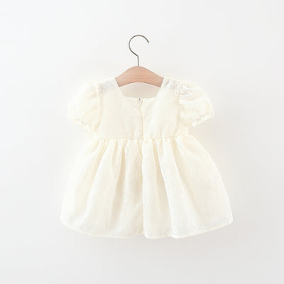 Baby Girl's Tulip Accent Puff Sleeve Dress