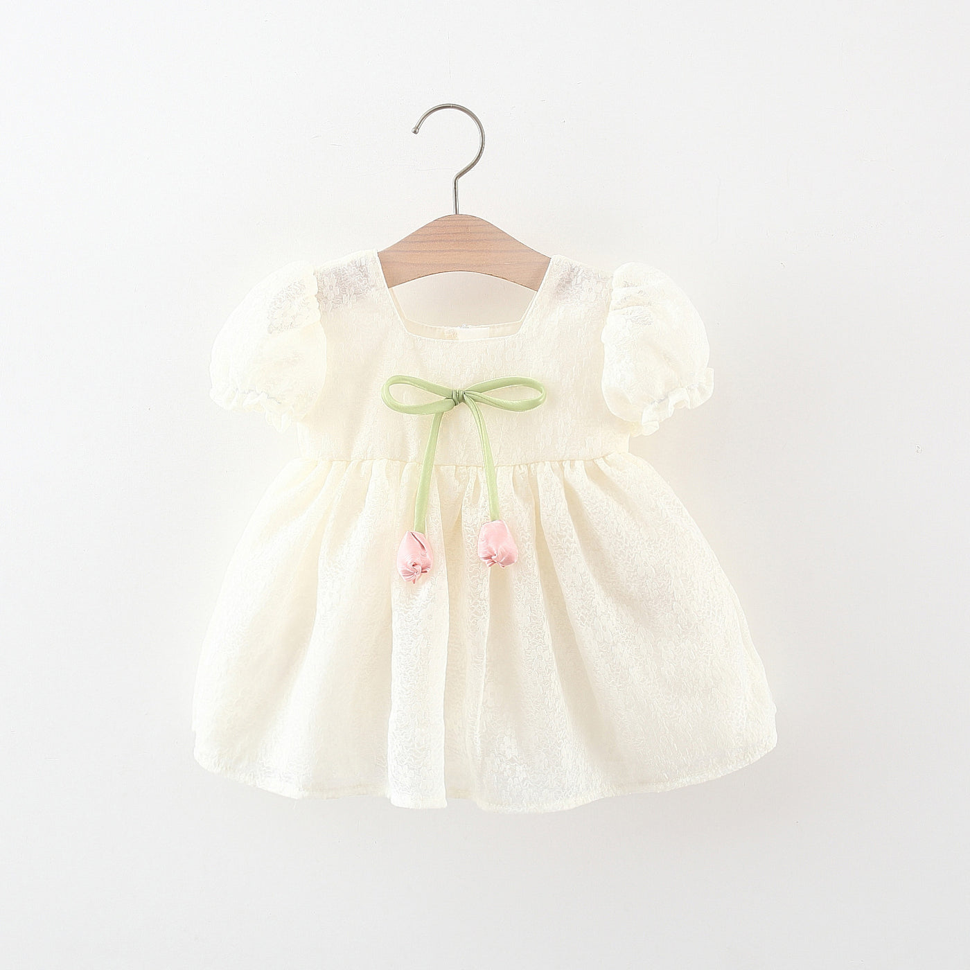 Baby Girl's Tulip Accent Puff Sleeve Dress