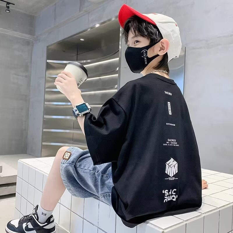 Stylish Boys' Streetwear Graphic T-Shirt