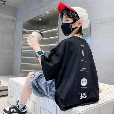 Stylish Boys' Streetwear Graphic T-Shirt
