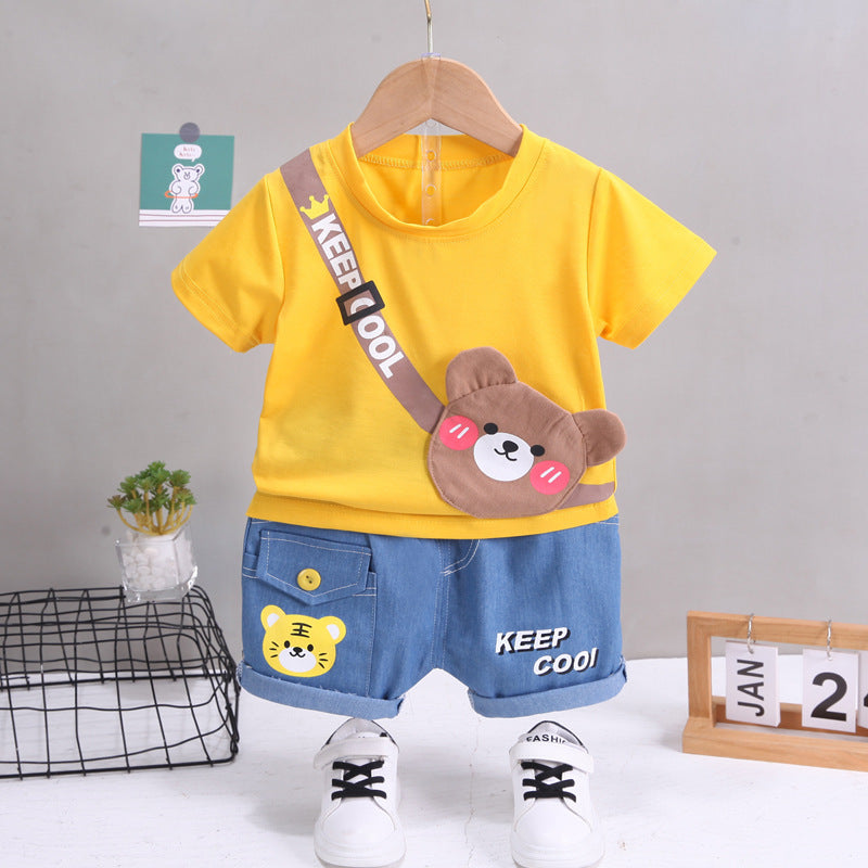 Toddler's Bear Shoulder Bag Short Set